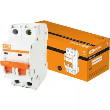 Автомат TDM ВА47-29 2Р, 8 А, 4,5 кА, D SQ0206-0154