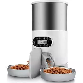 Автоматическая двойная кормушка для кошек ZDK