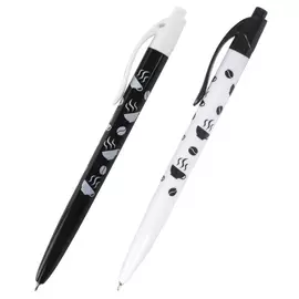 Автоматическая масляная шариковая ручка BRAUBERG BLACKWHITE Coffee 142659