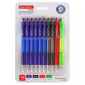 Автоматические шариковые ручки BRAUBERG MULTICOLOR SUPER 143381