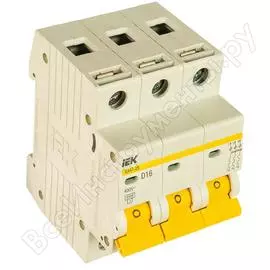 Автомат IEK ВА47-29 3п, D, 16А, 4.5кА MVA20-3-016-D