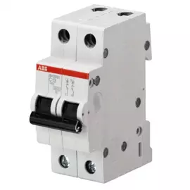 Автоматический двухполюсный выключатель abb 16а с sh202l 4.5ка 2cds242001r0164