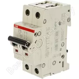 Автоматический двухполюсный выключатель abb s202 32а, с, 6ка 2cds252001r0324
