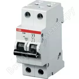 Автомат ABB S202 2п, C 25А, 6кА 2CDS252001R0254