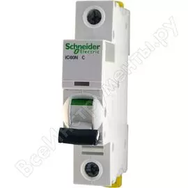 Автоматический модульный выключатель acti9 ic60n 1п c 40а 6ка schneider electric a9f79140