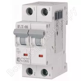 Автоматический модульный выключатель eaton 2п c 63а 4.5ка hl-c63/2 194777