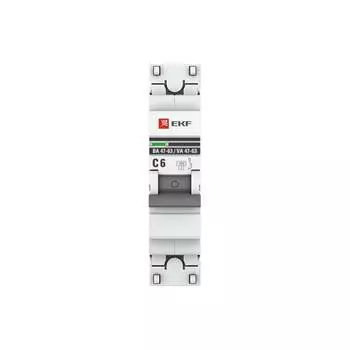 Автоматический однополюсный автомат EKF 6А PROxima mcb4763-1-06C-pro