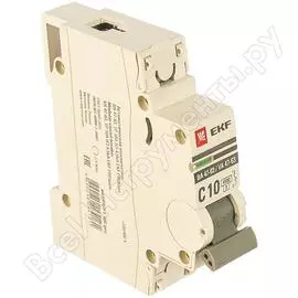 Автоматический однополюсный автомат EKF 10А PROxima mcb4763-1-10C-pro