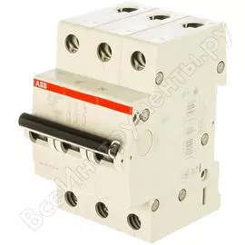 Автоматический трехполюсный выключатель abb 25а с sh203l 4.5ка 2cds243001r0254
