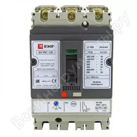 Трехполюсной автоматический выключатель EKF ВА99С mccb99C-100-50