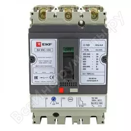 Трехполюсной автоматический выключатель EKF ВА-99C mccb99C-100-63