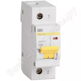 Модульный автомат IEK ВА 47-100 1п 16А C 10кА MVA40-1-016-C 47167