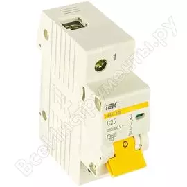 Модульный автомат IEK ВА 47-100 1п 25А C 10кА MVA40-1-025-C 61334