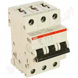 Трехполюсный автоматический выключатель ABB S203 2CDS253001R0034