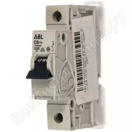 Автоматический выключатель abl 1p, c, 6 a, 10 ка, 230/400 в ac, серия т c6t1