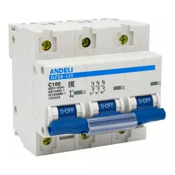 Автоматический выключатель ANDELI DZ58-125 ADL01-642