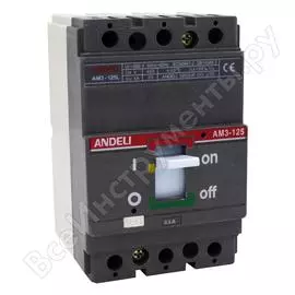 Автоматический выключатель andeli am3-125s/3p 40a 25ka adl06-801