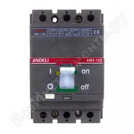 Автоматический выключатель ANDELI AM3-125S ADL06-802