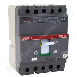 Автоматический выключатель ANDELI AM3-160S ADL06-810