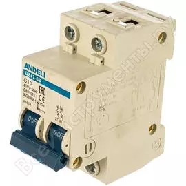 Автоматический выключатель ANDELI DZ47-63/2P ADL01-077