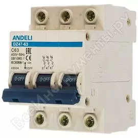 Автоматический выключатель ANDELI DZ47-63 ADL01-098