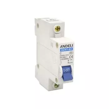 Автоматический выключатель ANDELI DZ47-63 ADL01-059