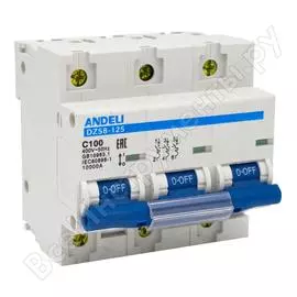 Автоматический выключатель ANDELI DZ58-125 ADL01-641