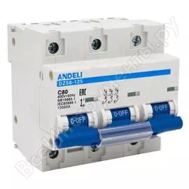 Автоматический выключатель ANDELI DZ58-125 ADL01-640