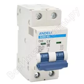 Автоматический выключатель ANDELI DZ66-63 ADL01-244
