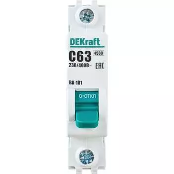 Автоматический выключатель DEKraft ВА101-1P-063A-C 11060DEK 121907