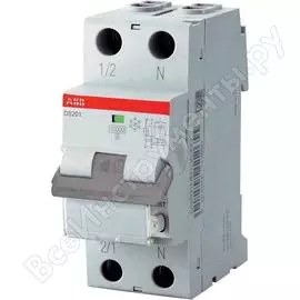 Автоматический выключатель дифференциального тока abb 1п+n c 30ma ac 4.5ka ds201 l 10a 2csr245040r1104