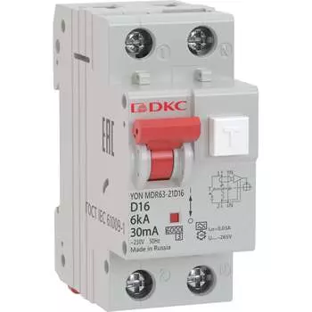 Автоматический выключатель дифференциального тока DKC авдт yon mdr63 MDR63-22C16-A