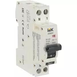 Автоматический выключатель дифференциального тока IEK ARMAT B06S AR-B06S-1N-B25A030