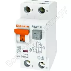 Дифавтомат TDM ELECTRIC АВДТ 32 C32, 30 мА SQ0202-0032