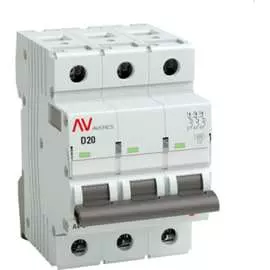 Автоматический выключатель EKF AVERES AV-10 mcb10-3-20D-av