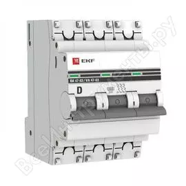Автоматический выключатель EKF ВА 47-63 PROxima mcb4763-3-16D-pro