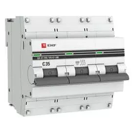 Автоматический выключатель ekf, 3p, 35а, 10ka, ва47-100, proxima sqmcb47100-3-35c-pro