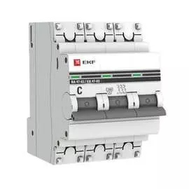 Автоматический выключатель EKF ВА 47-63 PROxima mcb4763-3-04C-pro