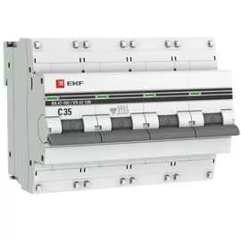 Автоматический выключатель EKF ВА 47-100 PROxima mcb47100-4-35C-pro