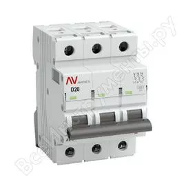 Автоматический выключатель EKF AVERES AV-6, 3 mcb6-3-20D-av