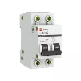Автоматический выключатель EKF ВА 47-29 Basic mcb4729-2-10-B
