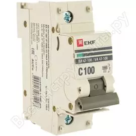 Автоматический выключатель EKF PROxima ВА 47-100 mcb47100-1-100C-pro