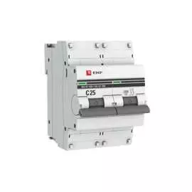 Автоматический выключатель EKF PROxima ВА 47-100 mcb47100-2-25C-pro