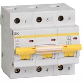 Автоматический выключатель IEK ВА47-100 MVA40-3-020-C
