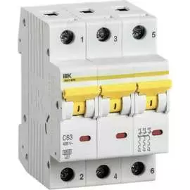 Автоматический выключатель IEK ВА47-60M MVA31-3-063-C
