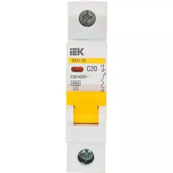 Автоматический выключатель IEK ВА47-29 MVA20-1-020-C