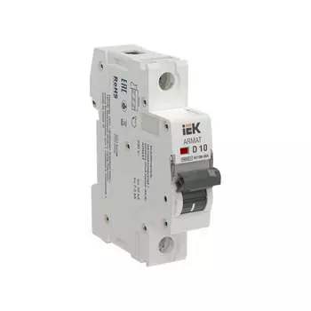 Автоматический выключатель IEK ARMAT M10N-MA 1P D 10А AR-M10N-MA-1-D010