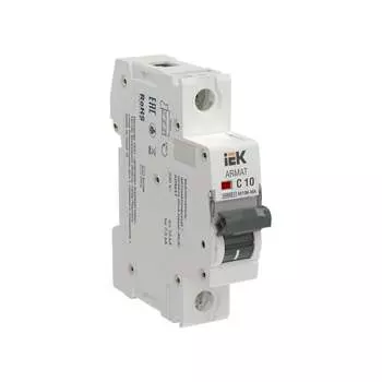Автоматический выключатель IEK ARMAT M10N-MA 1P C 10А AR-M10N-MA-1-C010