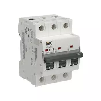 Автоматический выключатель IEK ARMAT M10N-MA 3P D 10А AR-M10N-MA-3-D010