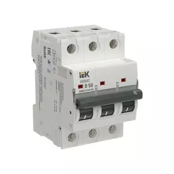 Автоматический выключатель IEK ARMAT M10N-MA 3P D 50А AR-M10N-MA-3-D050